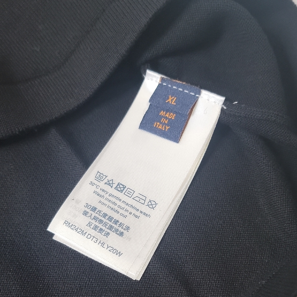 Louis Vuitton Black Short-Sleeved Intarsia Crewneck - Picture 3 of 5